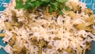 Arroz com brócolis verdinho