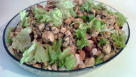 Salada de frango com bacon especial