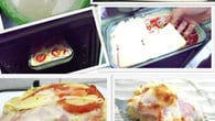 Pão fofinho com recheio de pizza
