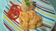 Estrogonofe de frango com batatas