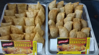 Pastel frito para 100 pessoas