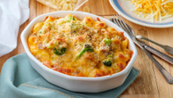 Macarrão com brócolis gratinado