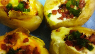 Batata recheada com calabresa