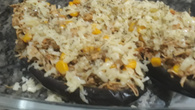 Berinjela recheada ao forno