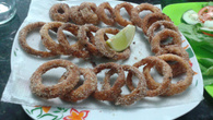 Onion rings empanada com fubá mimoso