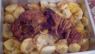 Alcatra com batatas ao forno
