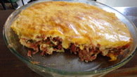 Escondidinho de carne seca com mandioca