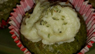 Cupcake salgado de espinafre