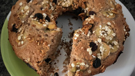 Bolo de aveia em flocos