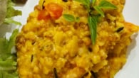 Risoto de abóbora e manjeircão
