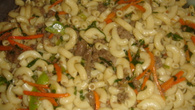 Macarrão com peito de peru