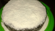 Bolo de cacau com leite de coco