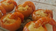 Abóbora recheada com creme de camarão
