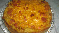 Torta cremosa de salsicha