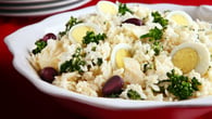 Arroz com bacalhau e brócolis