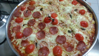 Pizza integral de liquidificador