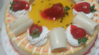 Bolo de maracujá recheado com mousse de maracujá