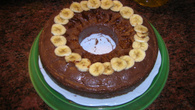 Bolo americano de banana com chocolate