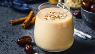 Chá de amendoim com canela