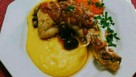 Frango com polenta