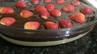 Delícia de morango com creme de ganache