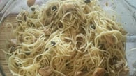 Spaghet ao molho de alcaparras, cogumelos e atum