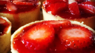 Mini cheesecake de morango
