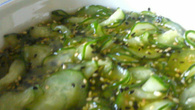Salada de pepino agridoce simples