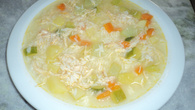Canja de frango e legumes