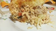 Torta de mandioca recheada de frango