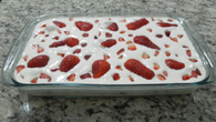 Sobremesa gelada de morango