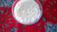 Arroz doce com coco ralado