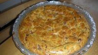Torta de salame com bacalhau