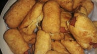 Enroladinho de salsicha frito