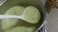 Sopa de brócolis e couve-flor