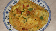 Omelete de tomate seco com parmesão