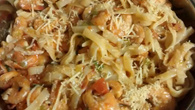 Macarrão com camarão (muito fácil)