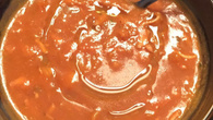 Sopa de abóbora com frango e repolho