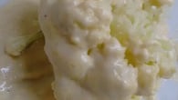 Couve-flor ao molho Alfredo