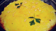 Bolo de batata com carne e queijo