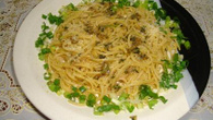Espaguete ao alho e coentro