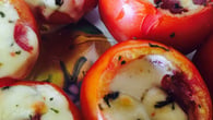 Tomate recheado com linguiça Blumenau