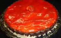 Torta de chocolate e morango