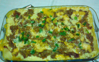 Lasanha de carne seca