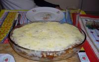 Macarrão ao molho branco e vermelho