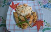 Risoto cremoso de camarão