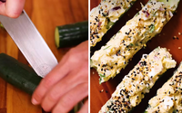 Adeus amendoim: barquinho de pepino é a receita crocante que ganhou meu coração quando quero beliscar algo salgado