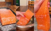 Como lavar o salmão pra comer cru em casa: aprendi a fazer a técnica japonesa sujime, o peixe fica fresco por mais tempo!