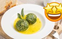 O Gnudi, prato tradicional italiano com queijo ricota, espinafre e parmesão, é tão saboroso que dispensa molho, use apenas um pouco de manteiga