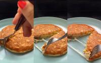 Pra variar no café da manhã: essa panqueca de milho com queijo na frigideira fica pronta rápido e é fofinha!